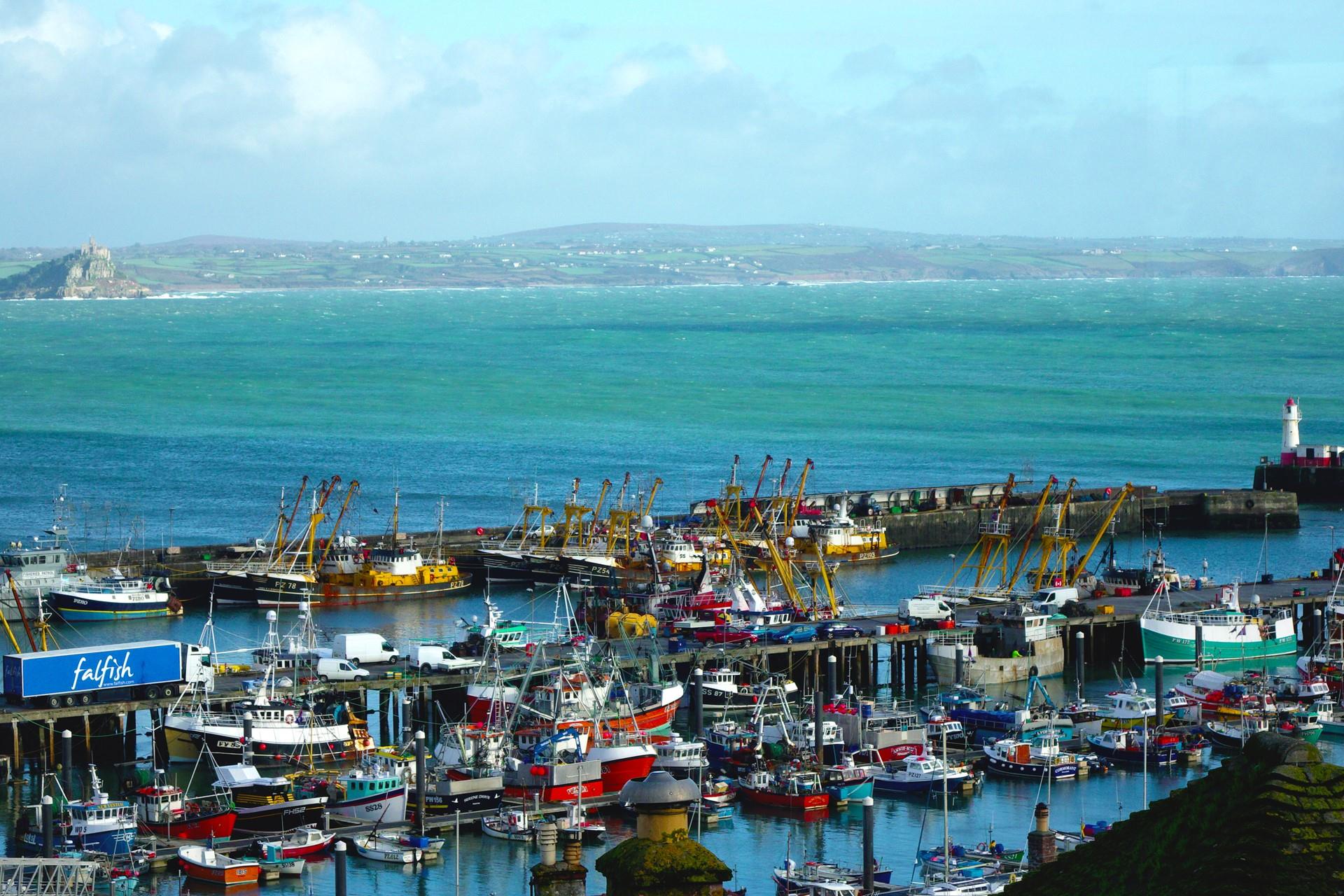 Perched above Mount's Bay and overlooking Newlyn’s bustling harbour, Blue Waters offers ever-changing, breathtaking views.