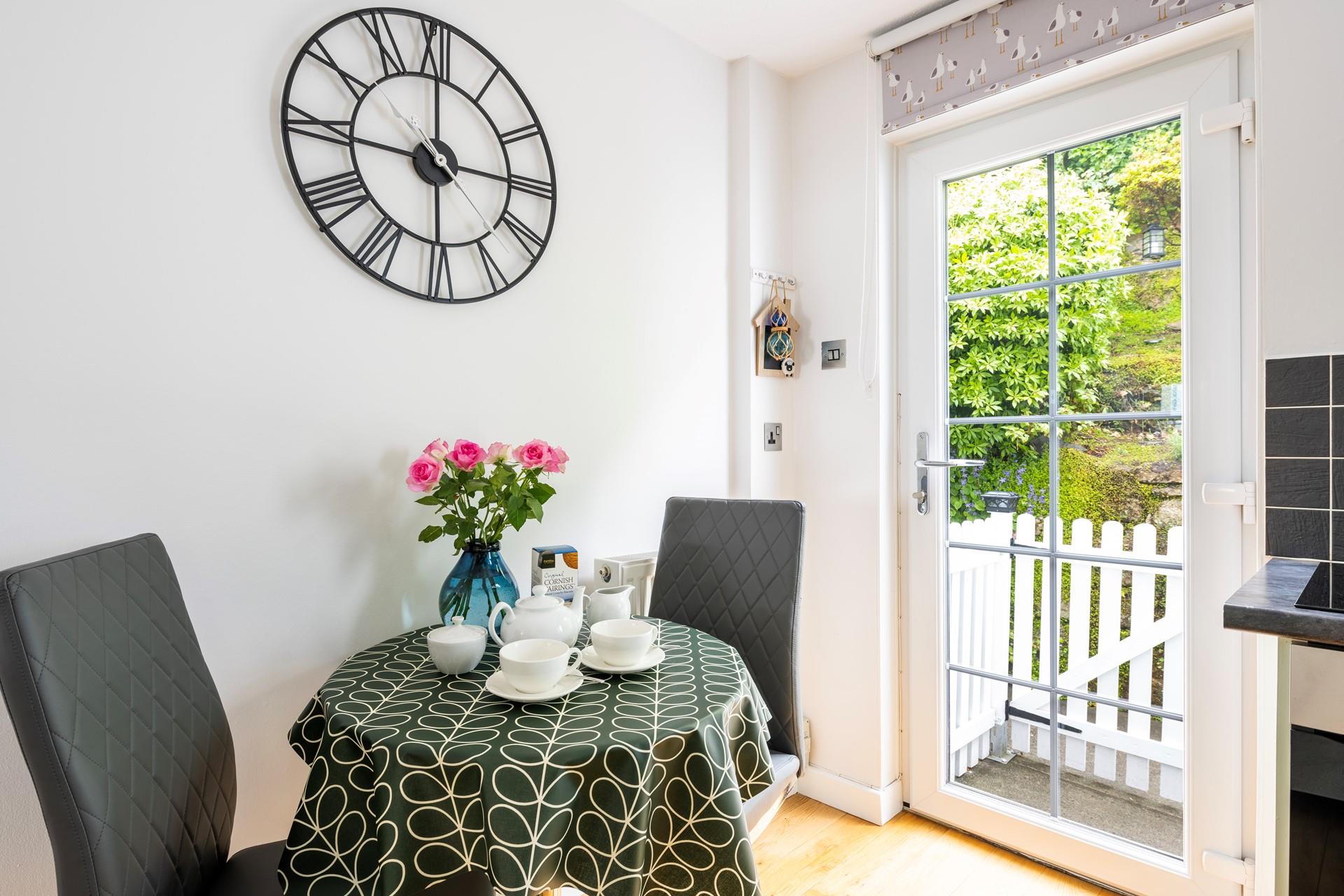 Enjoy tea and Cornish biscuits after a morning at the beach.