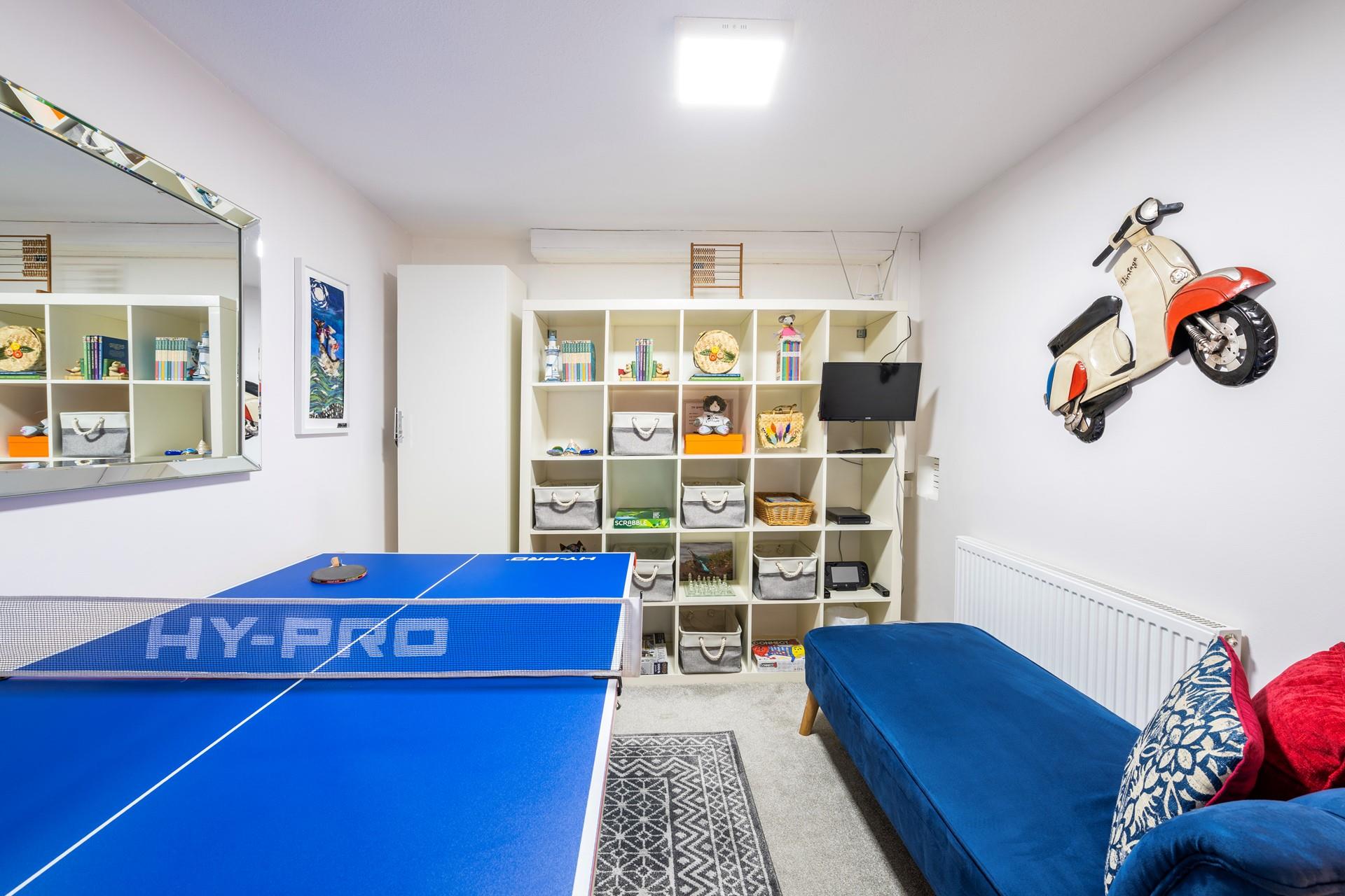 The kids will love spending evenings in the games room.
