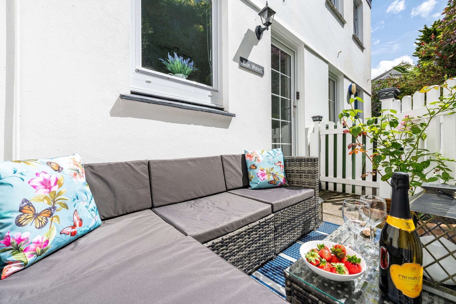 Take a bottle of prosecco out to the courtyard and soak up the sun.