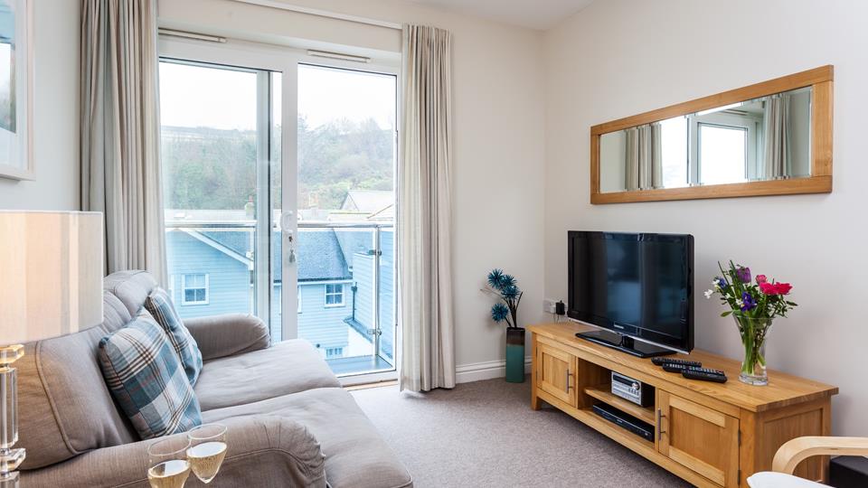 Slide open the balcony doors and let in the fresh Cornish air on summer afternoons!