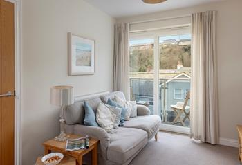 This snug space is wonderful for enjoying an evening of films together.