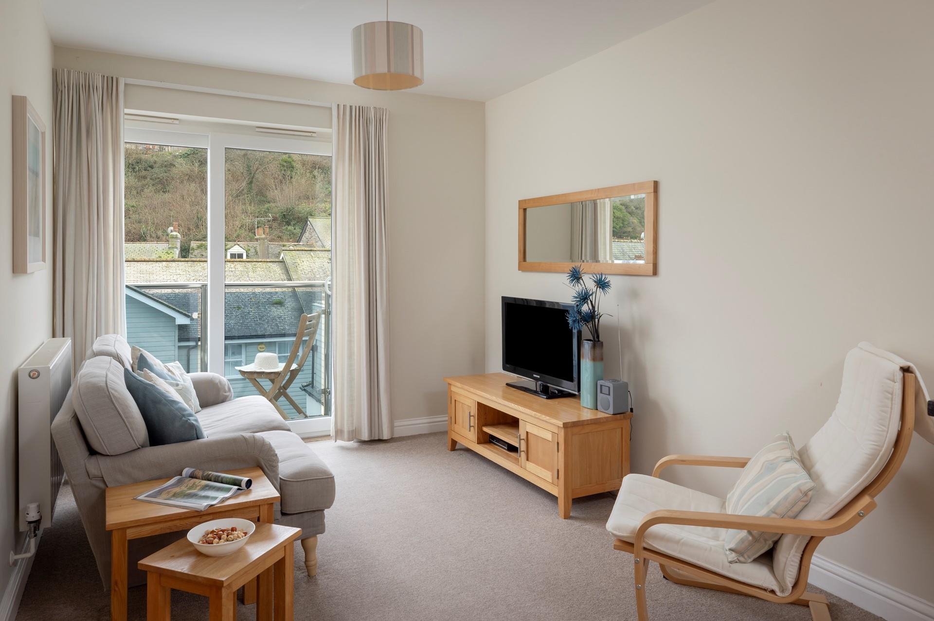 Curl up and watch a movie after a day of adventure. 