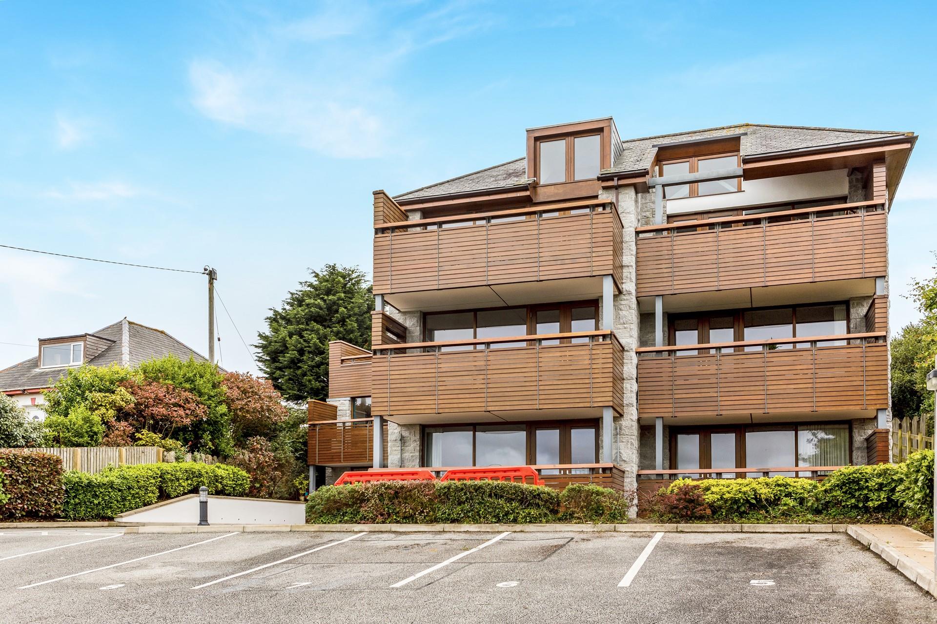 The exterior is contemporary, complimenting the natural landscape beautifully. 