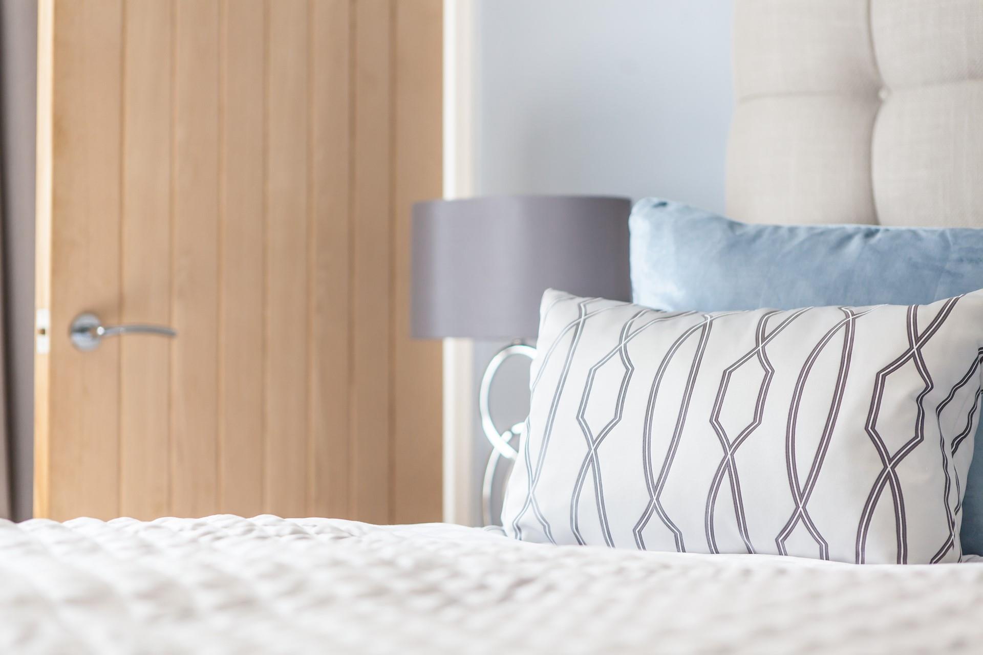 Plump cushions make for a comfortable night's sleep.