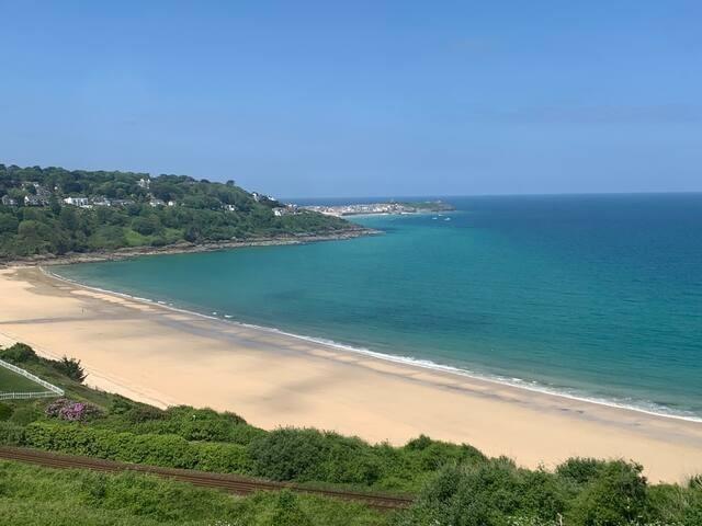 Take a stroll down to Carbis Bay beach for a day on the tropical sand.