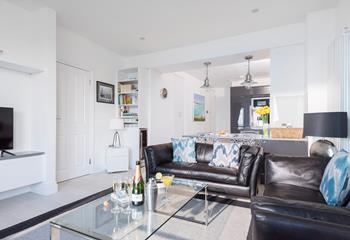 Stylish and open plan, the living area is the perfect place for family get-togethers.