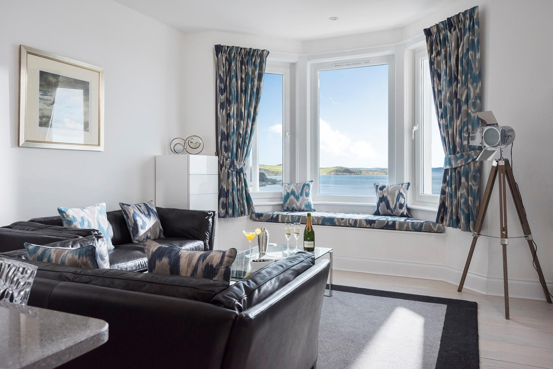 Take time to unwind and gaze out at the seascape ahead of you. 