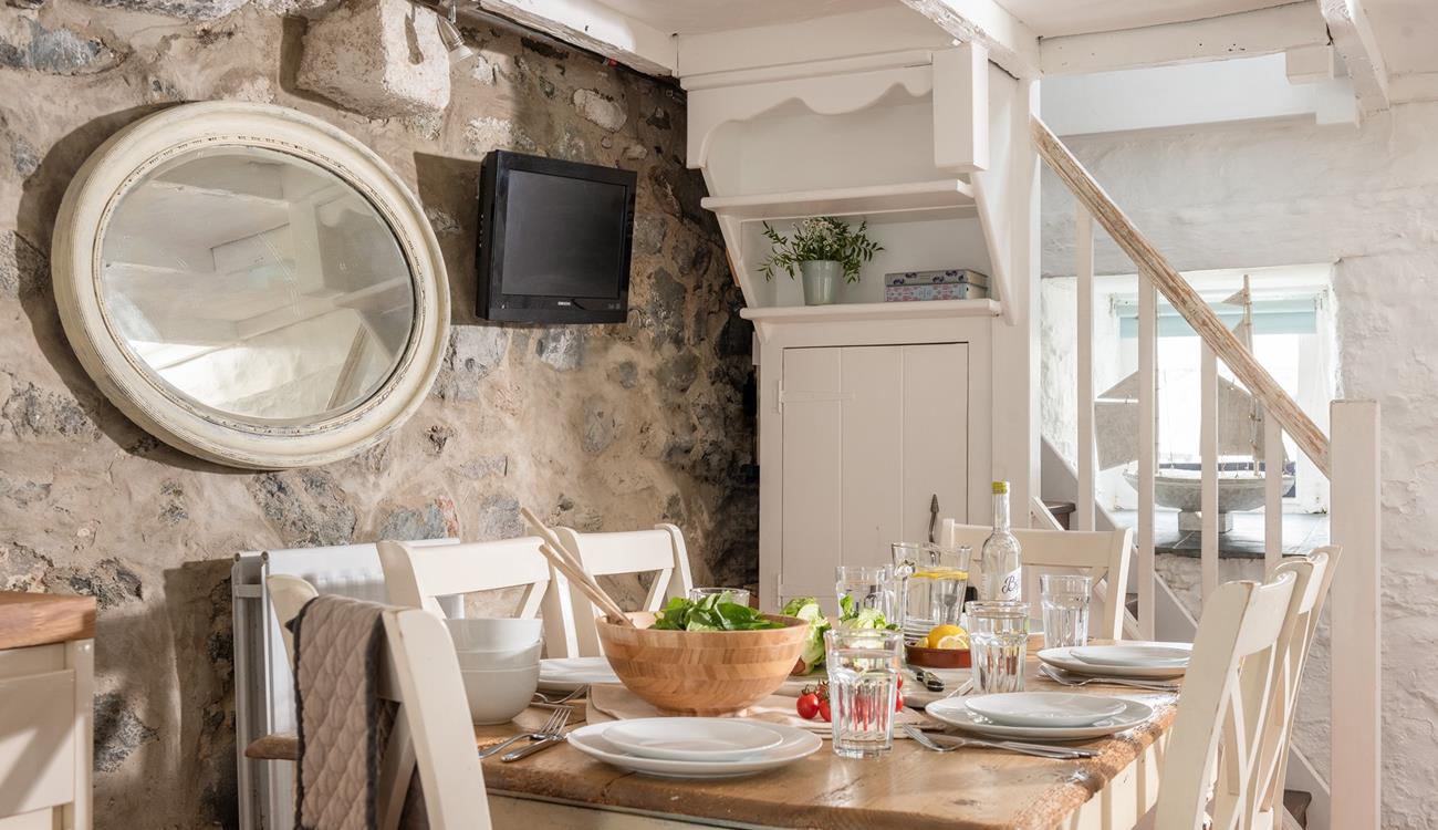 Gather round the dining table and tuck into a feast.