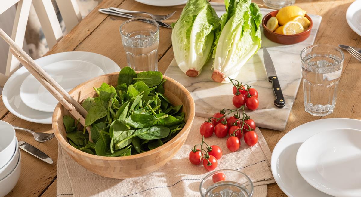 Prepare a fresh salad to enjoy after a day of sunbathing on Porthmeor.