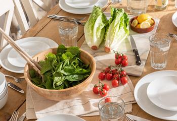 Prepare a fresh salad to enjoy after a day of sunbathing on Porthmeor.