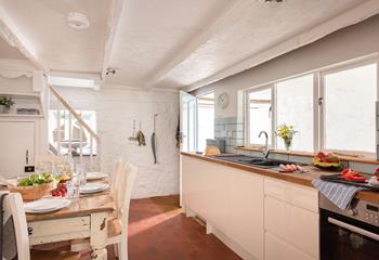 A traditional cottage kitchen provides you with all you need to rustle up delicious meals.