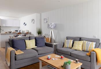 Nautical décor reflects the property's close proximity to the sea. 