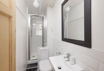 A handy shower rooms make it easy to rinse off after a day on the beach.