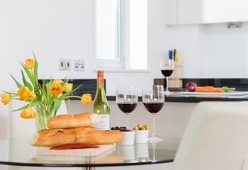 Open a bottle of wine and enjoy some local nibbles before your dinner.