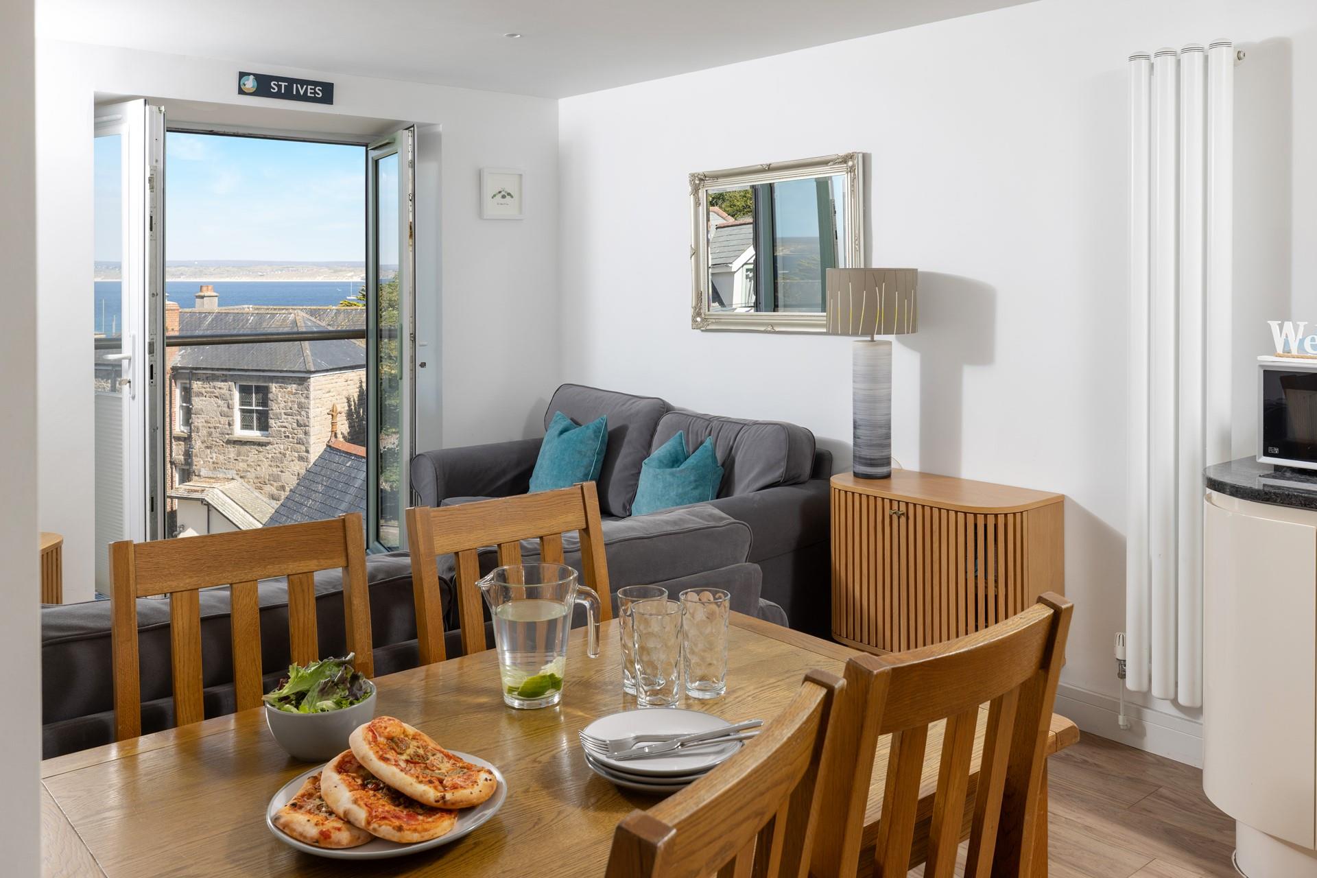 Open plan living ensures the property feels bright and spacious.