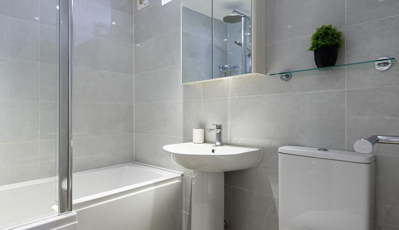 Relax and unwind by running yourself a bubble bath.