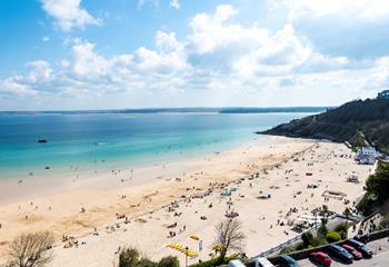 Porthminster beach is a fabulous spot for all ages, offering golden sand and turquoise water.