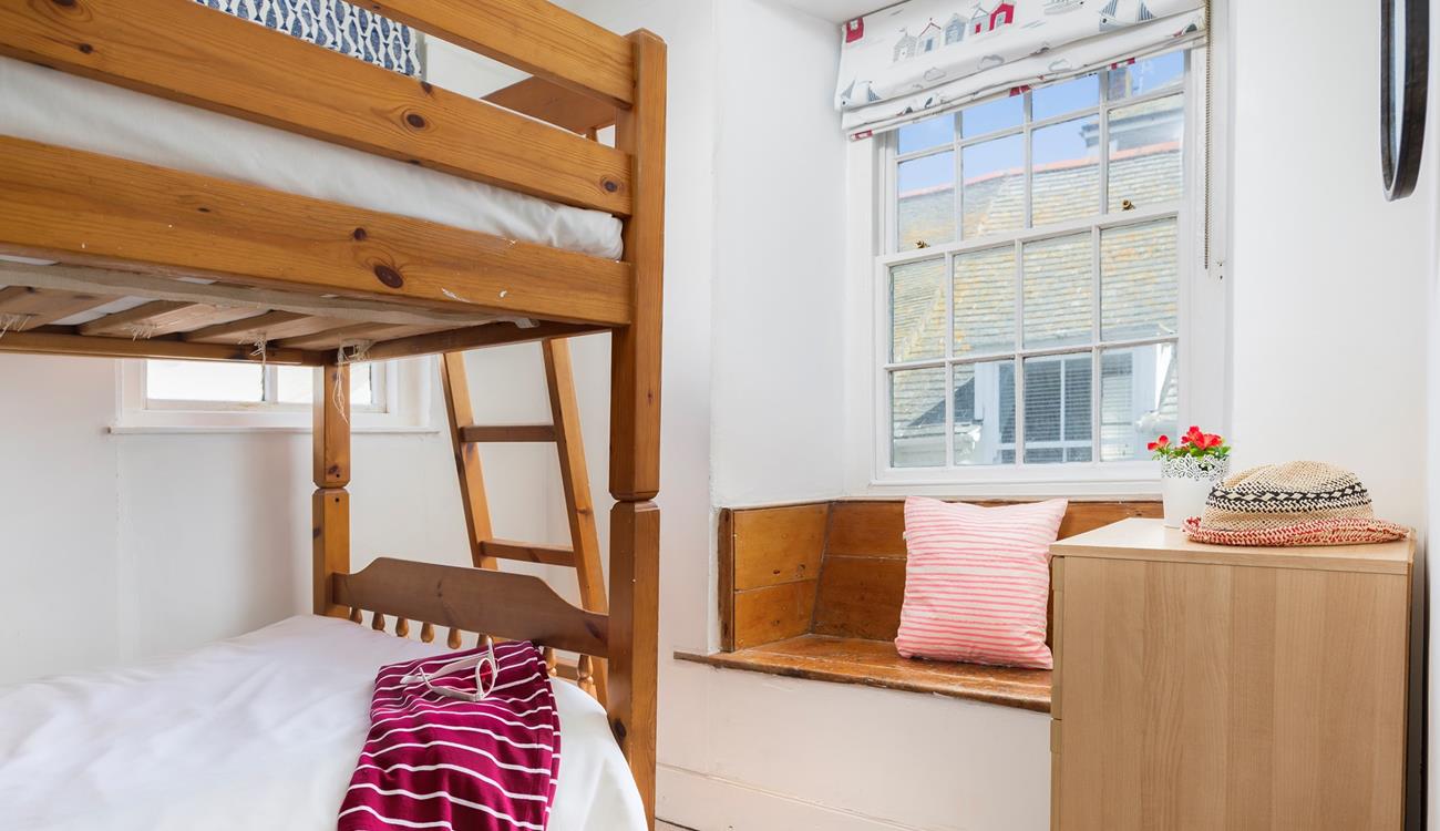 Bedroom 2 has bunk beds, perfect for the kids to snuggle into each night.