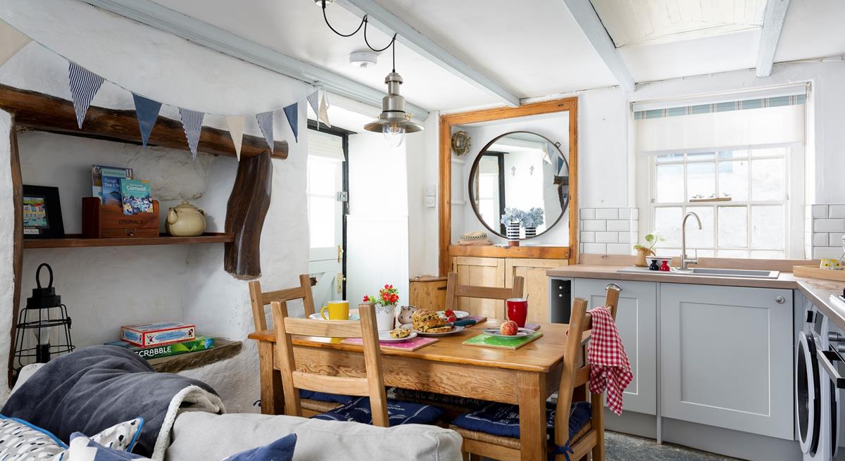 The characterful kitchen is well-equipped to cook up a storm.