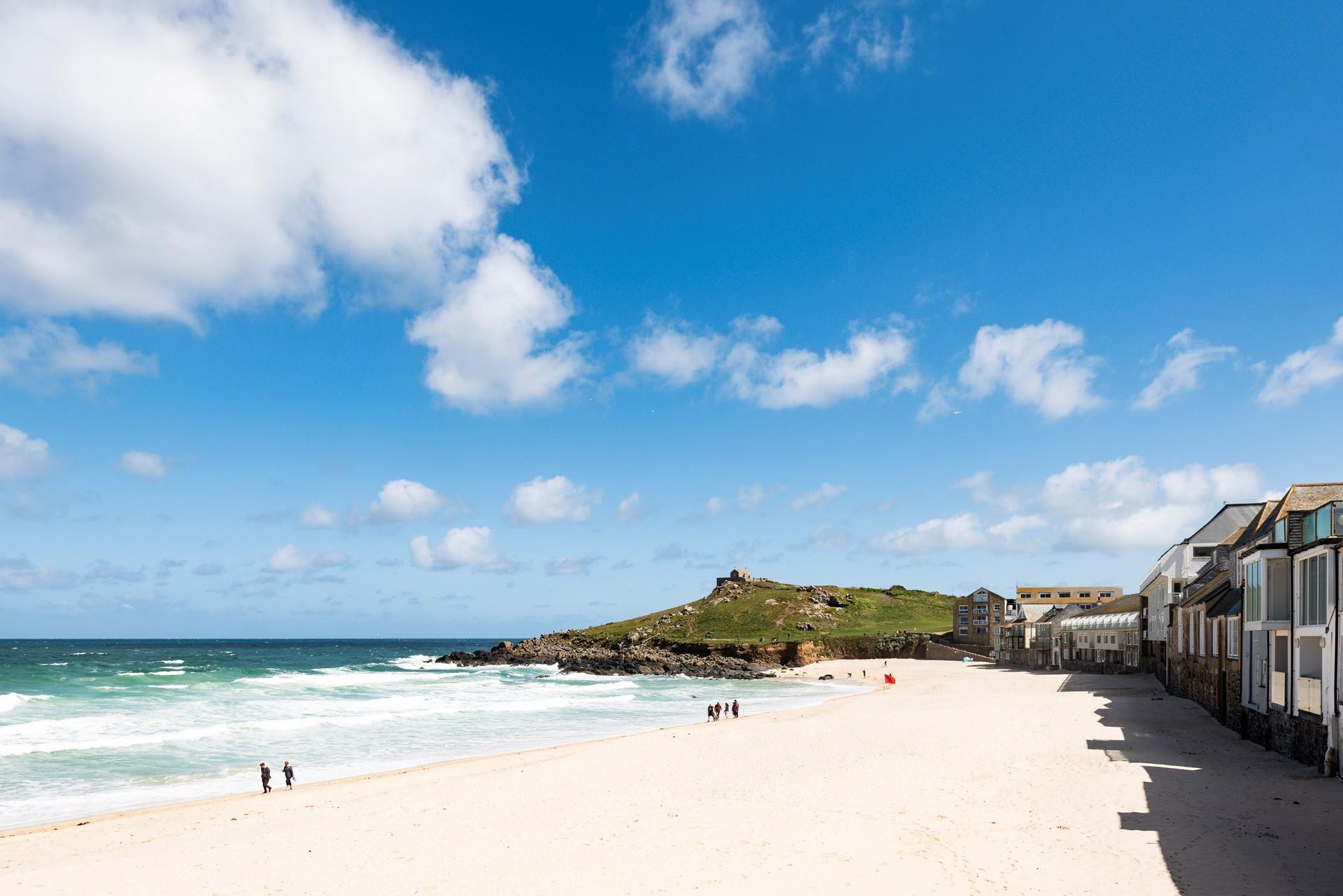 Porthmeor beach is just a stone's throw away from St Eia. 