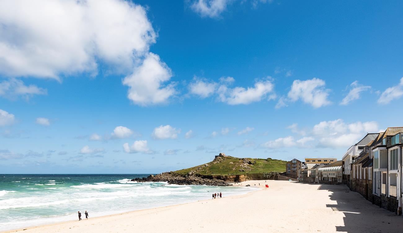Porthmeor beach is just a stone's throw away from St Eia. 