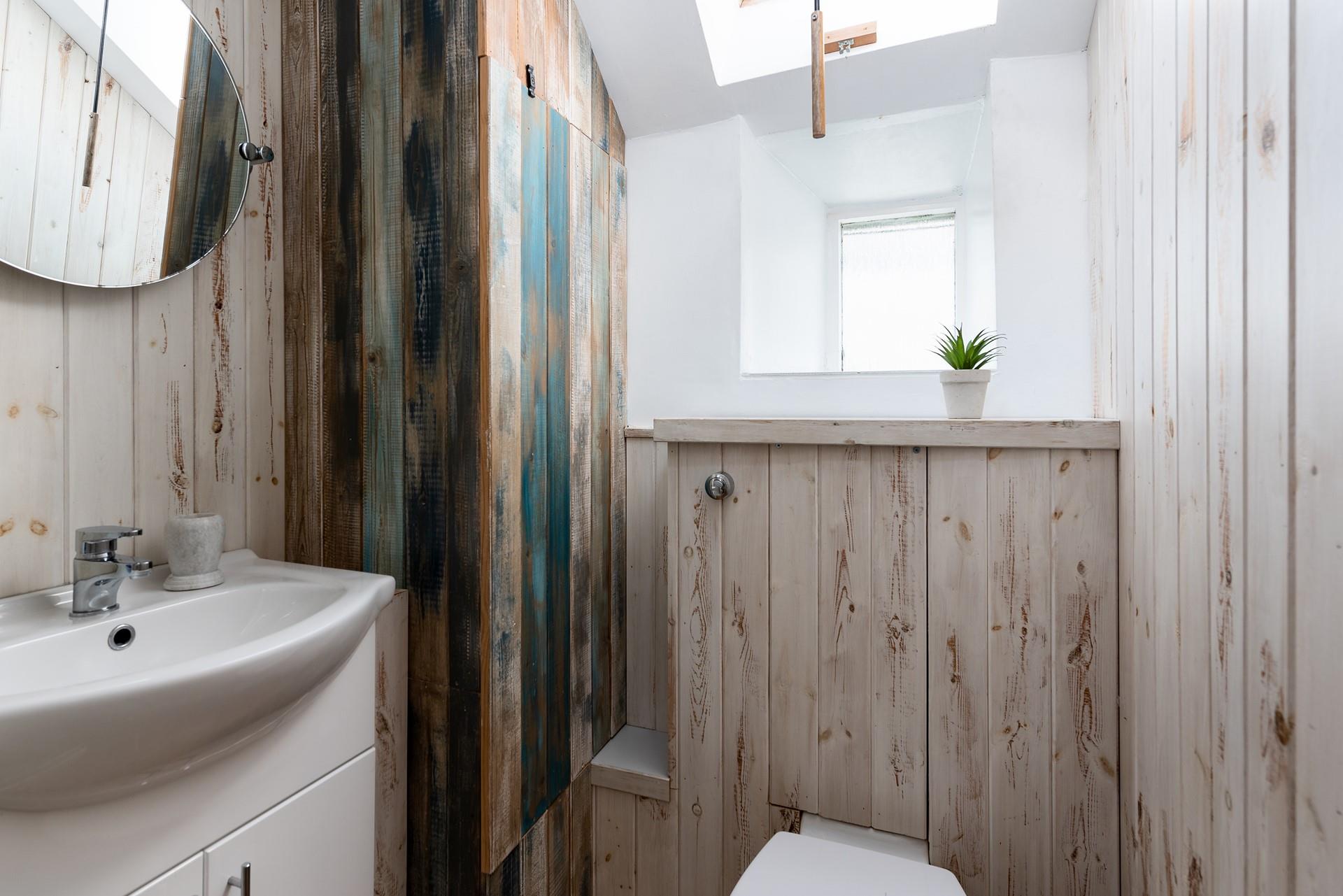 The fabulous bathroom has been thoughtfully designed and provides you with a space to get ready.