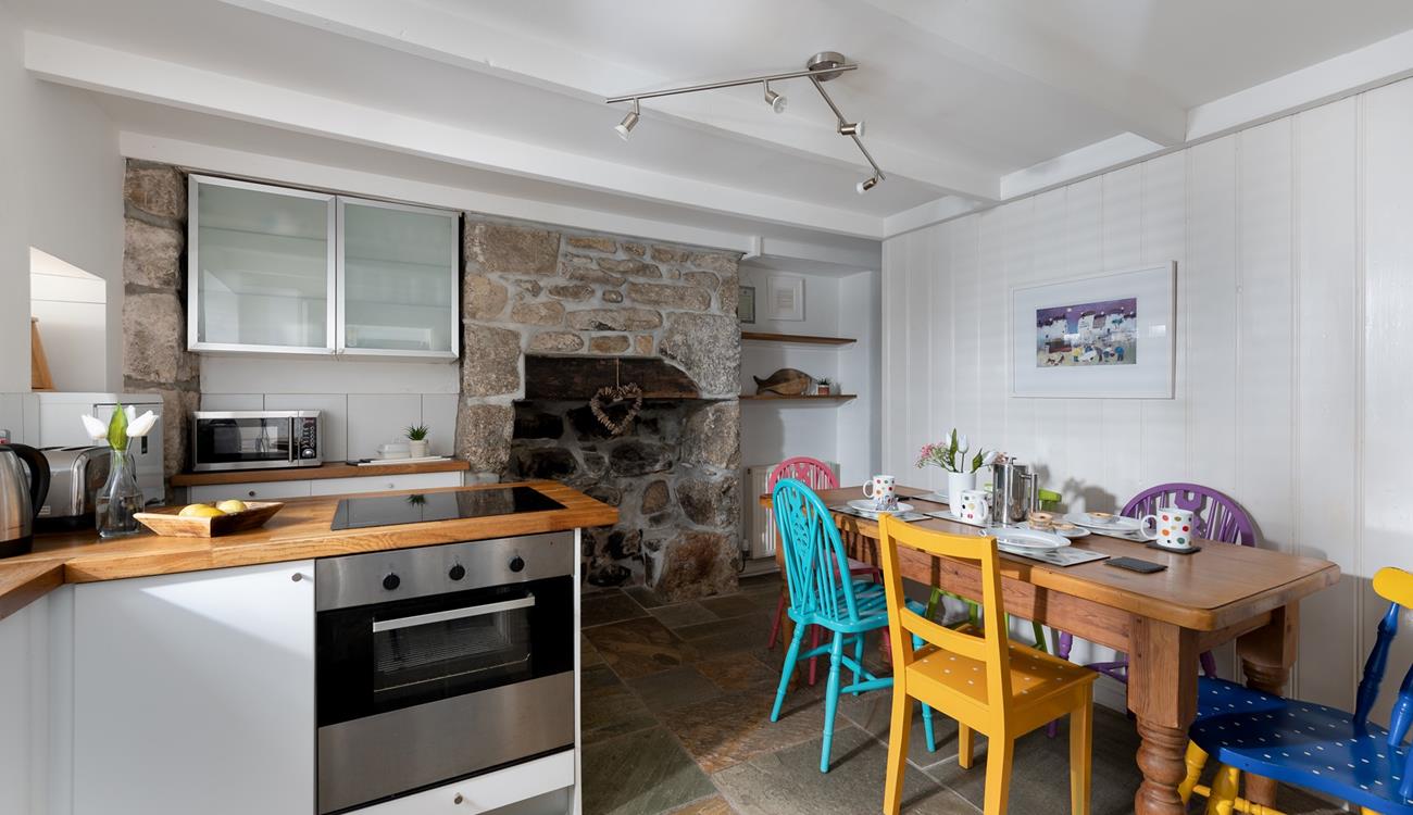 Colourful chairs bring all the fun of a trip to the seaside indoors.
