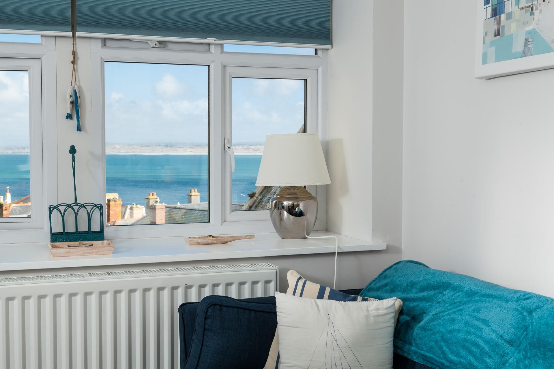 Gaze out at the sea views with a glass of your favourite tipple.