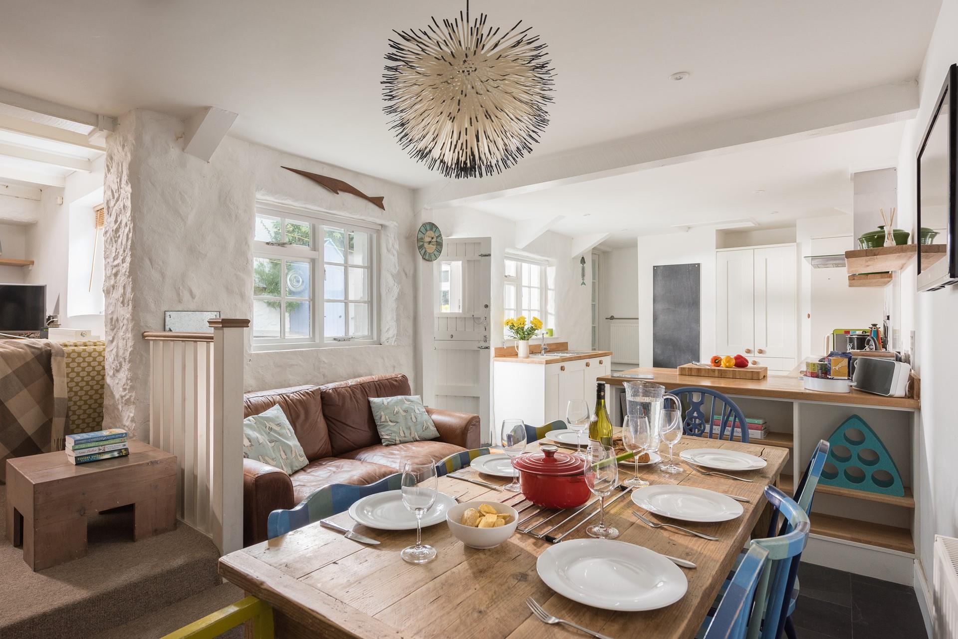 The open plan living area means you can spend time together while you cook dinners.