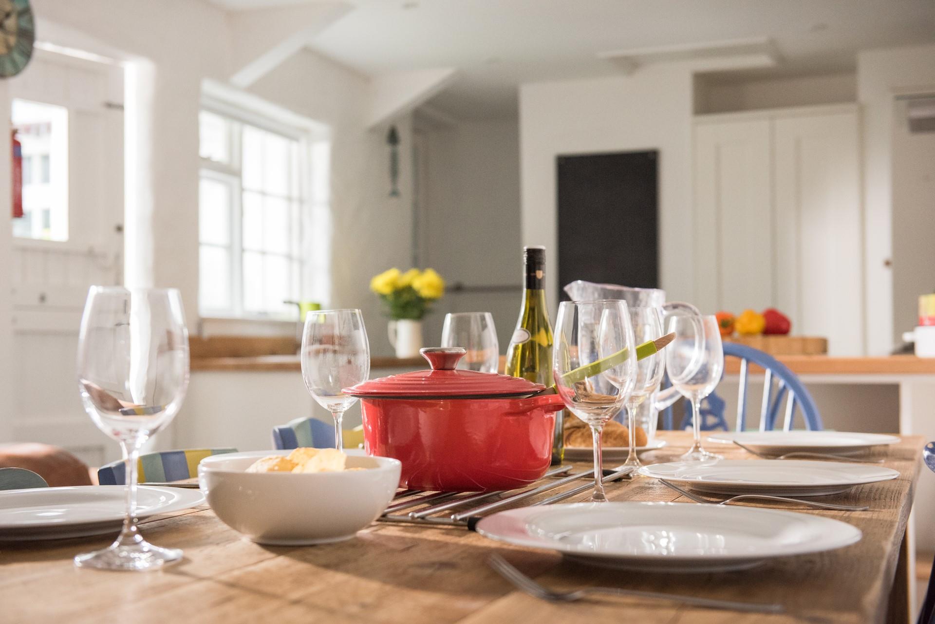 Have a dinner party after a day exploring Cornwall.