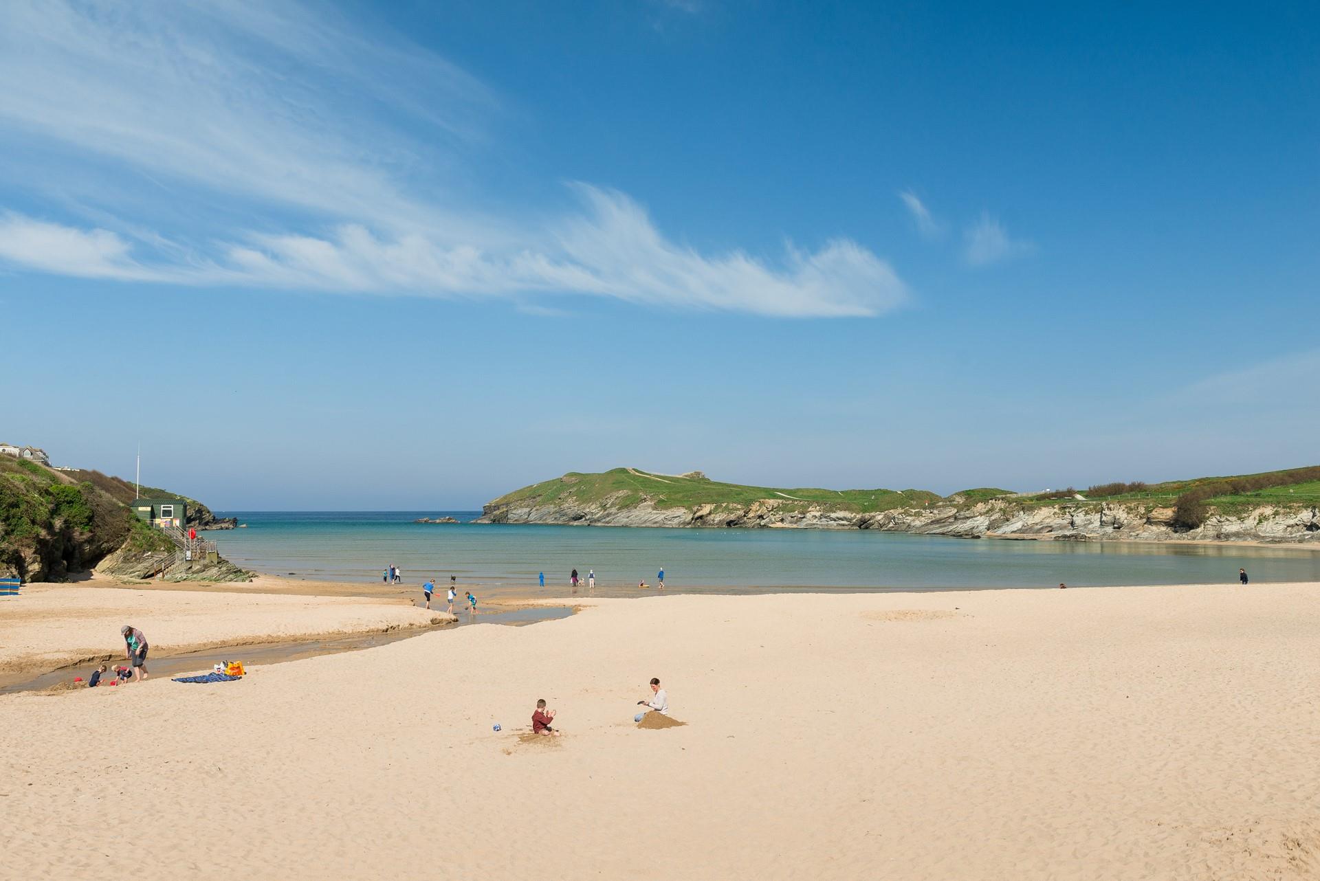 Porth beach just on the doorstep is a great family beach with a little stream and river for the children to enjoy a paddle. 