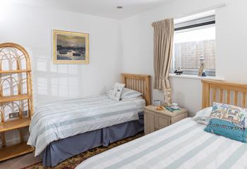 Comfortable twin beds in bedroom 2 will ensure the children enjoy a good night's sleep ahead of the next day of adventures. 