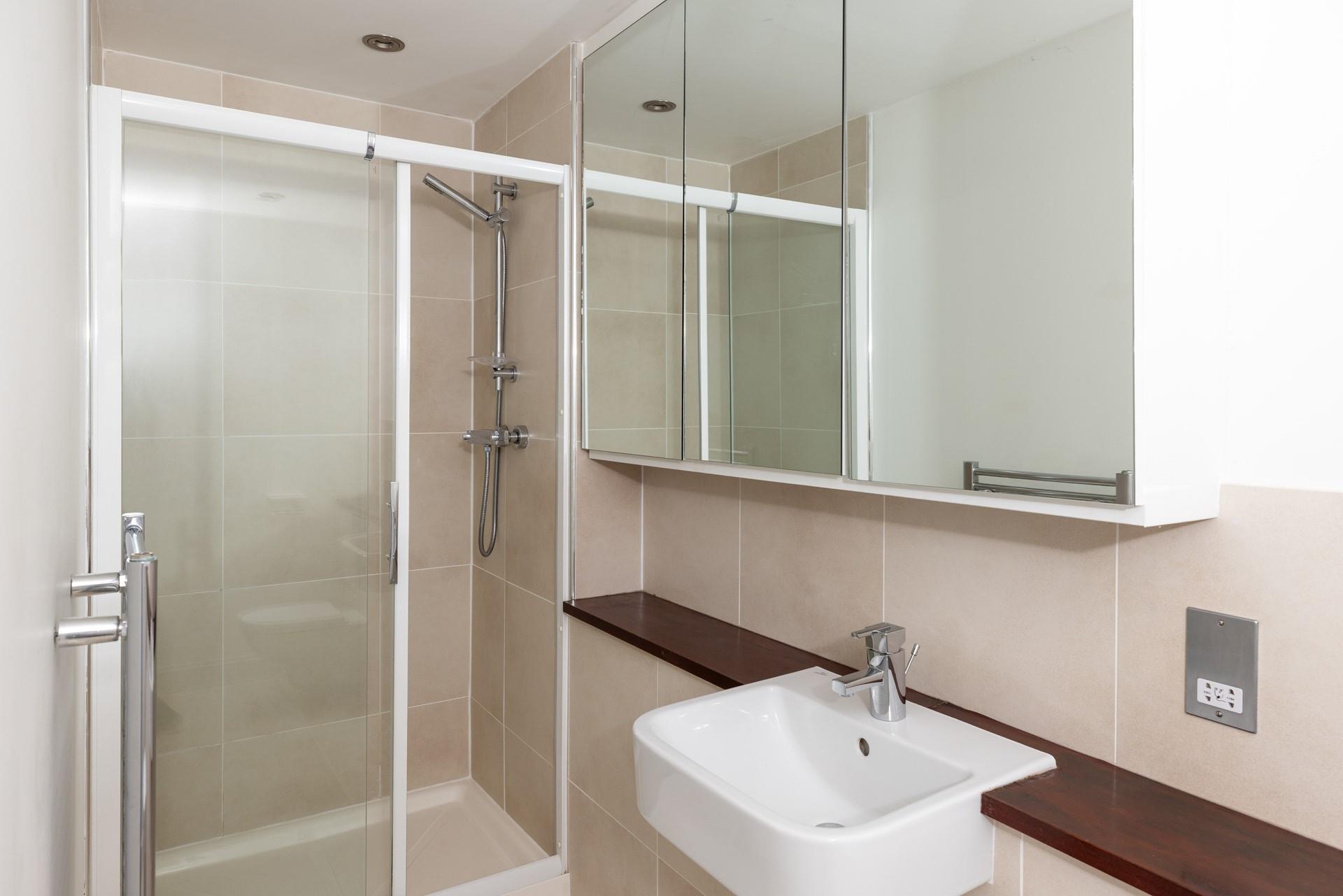 The en suite in bedroom 1 has a spacious shower, making getting ready a breeze!