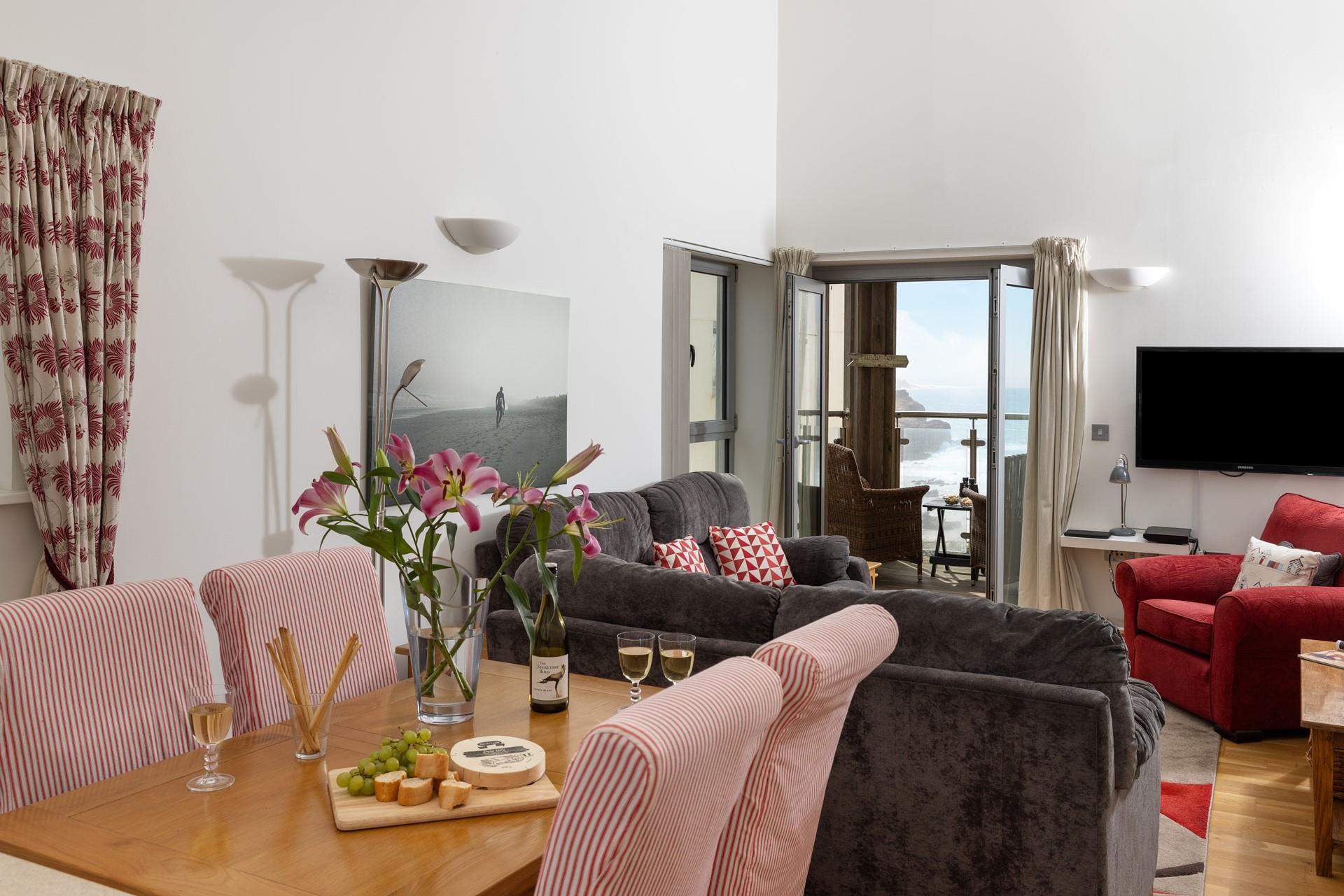 The open plan living area is ideal for spending some quality time together with family. 