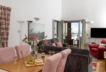 The open plan living area is ideal for spending some quality time together with family. 