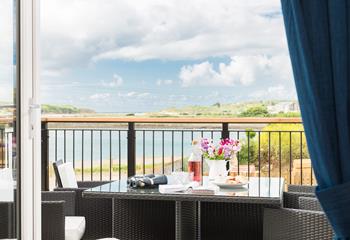 Throw open the balcony doors and soak up the views across Hayle Estuary and beyond to the sea. 