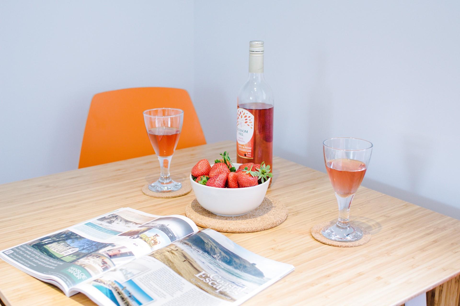 Wind down in the evening with a glass of something chilled!