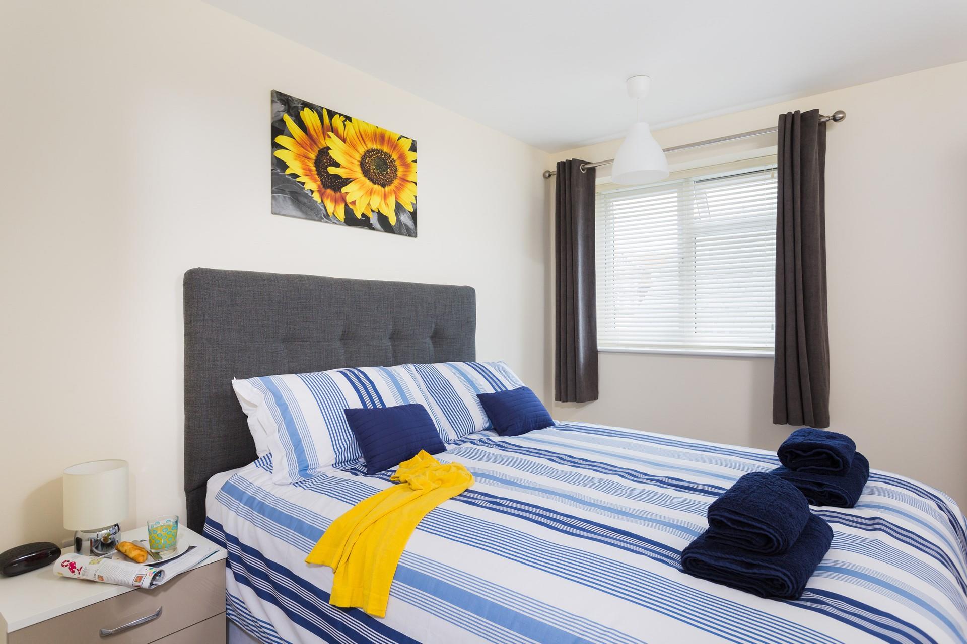 Bedroom 1 has a comfortable king size bed, guaranteed to provide a restful night's sleep.