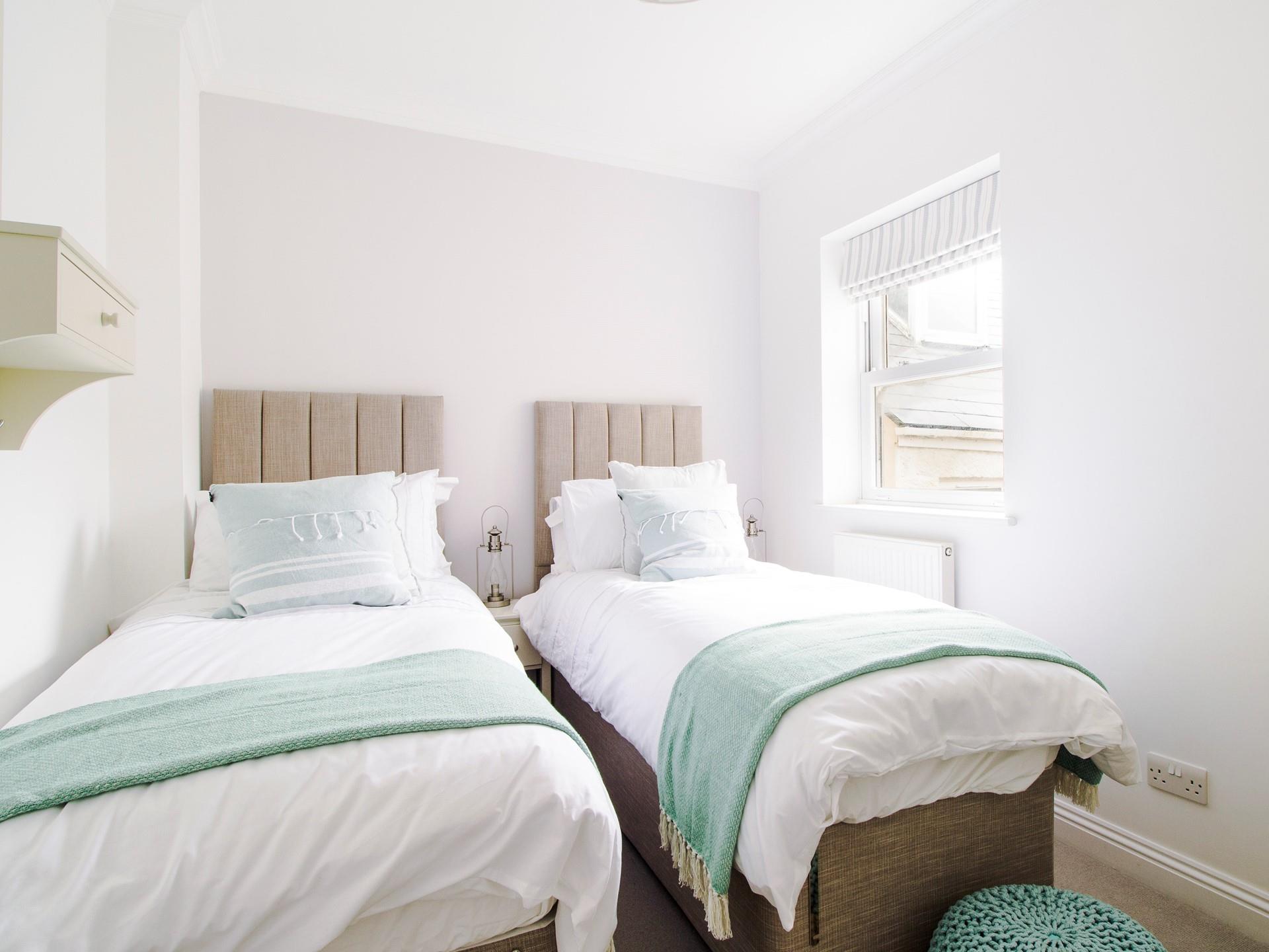 Bedroom 2 has zip and link beds which will be made as twin beds unless a king is requested.