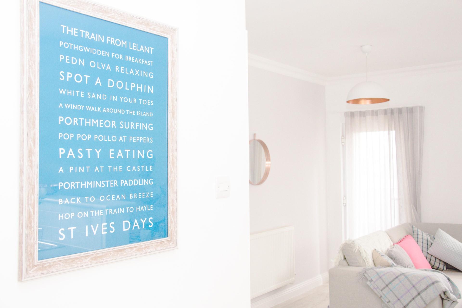 Calming seaside colours bring the beauty of the sea indoors.