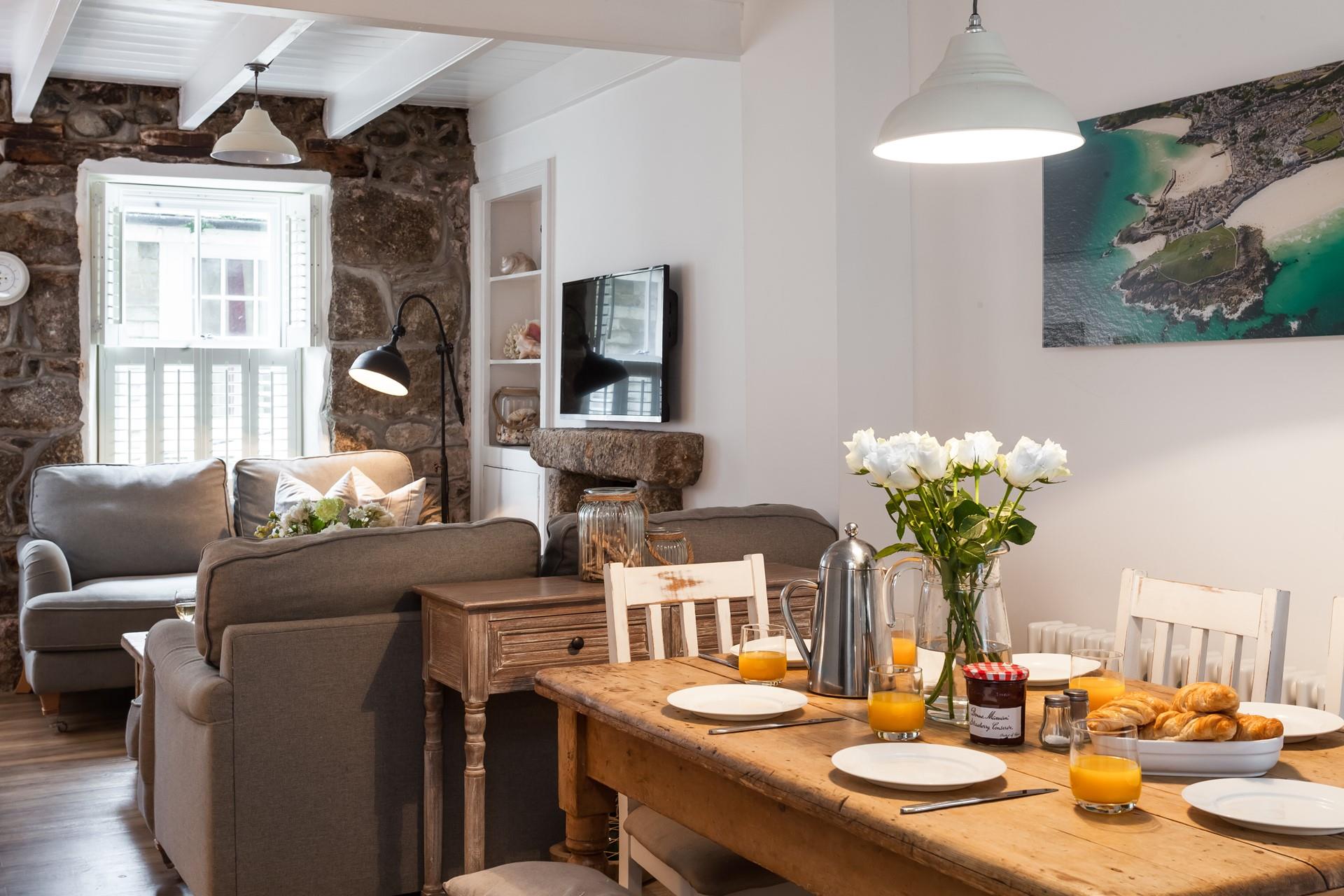 Tuck into warm pastries and fresh orange juice in the morning to start the day.