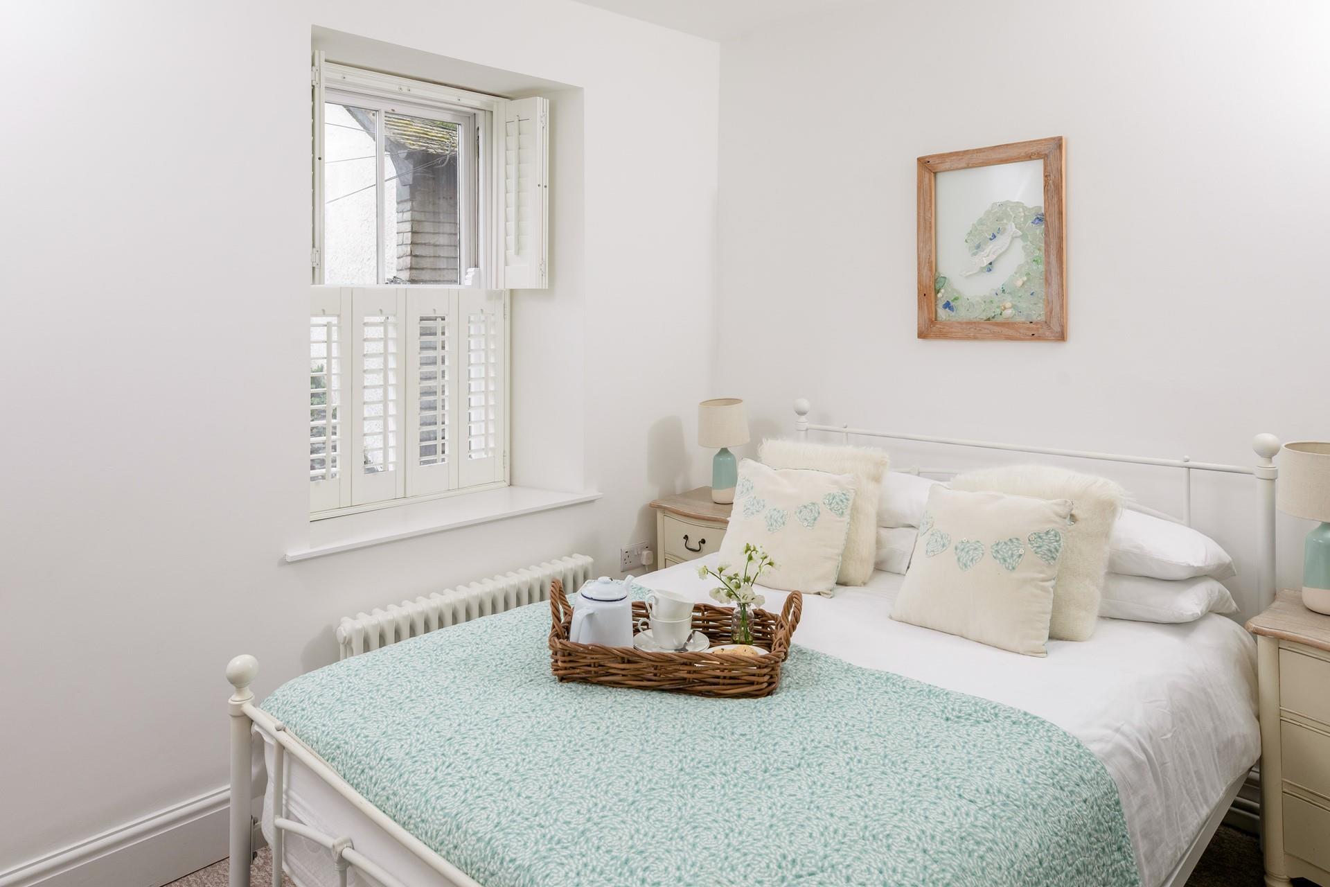 Wake up in the soft sheets and sip a fresh coffee to start the day.