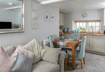 Open plan living makes the most of the space.