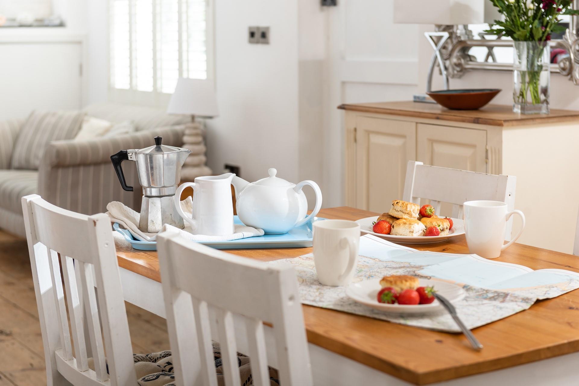 Tuck into a Cornish cream tea after a morning walk through town.