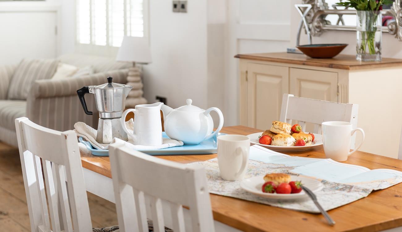 Tuck into a Cornish cream tea after a morning walk through town.