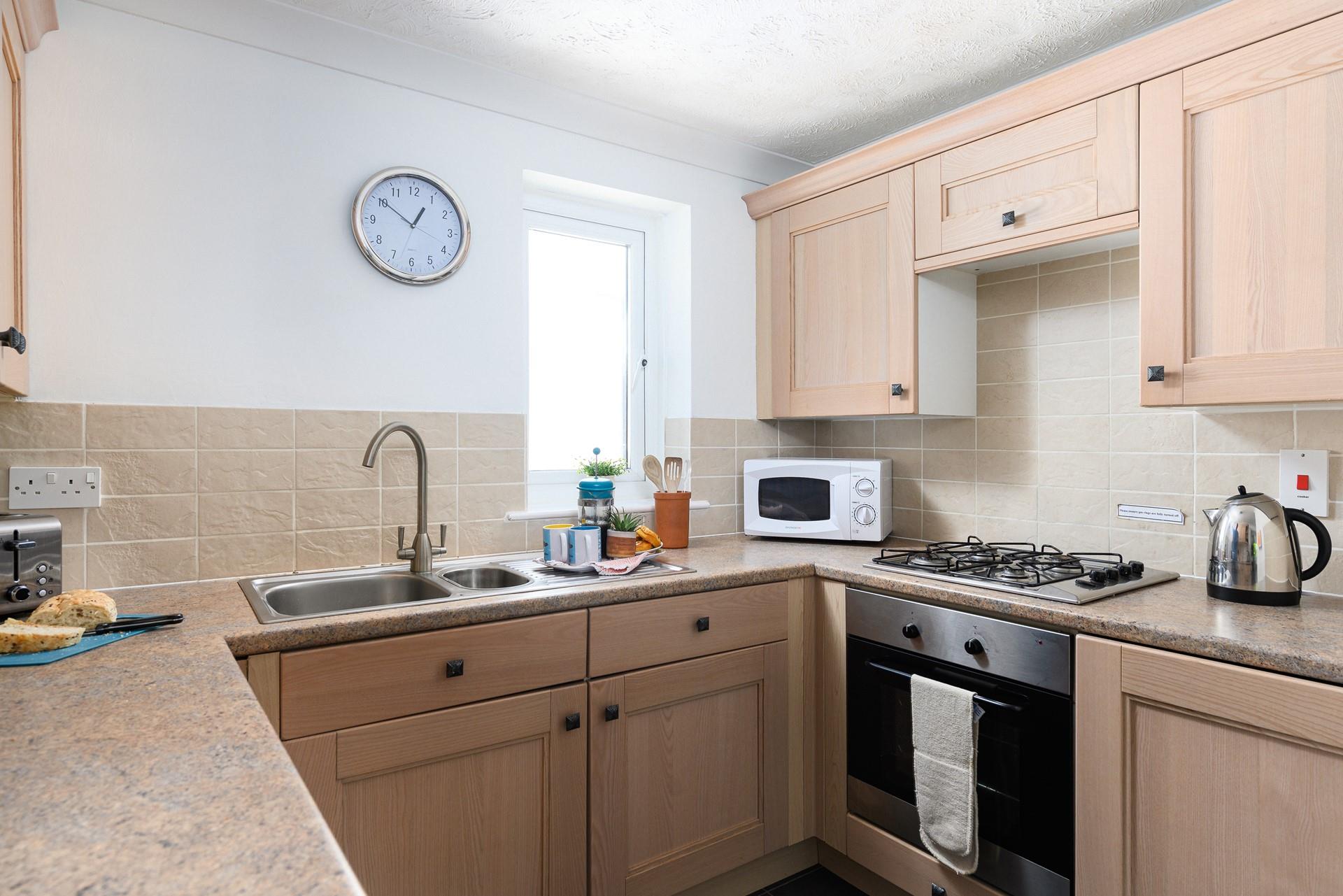 The kitchen is well-equipped for all your culinary needs.