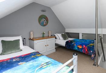 Bedroom 2 has twin beds, perfect for the little ones.