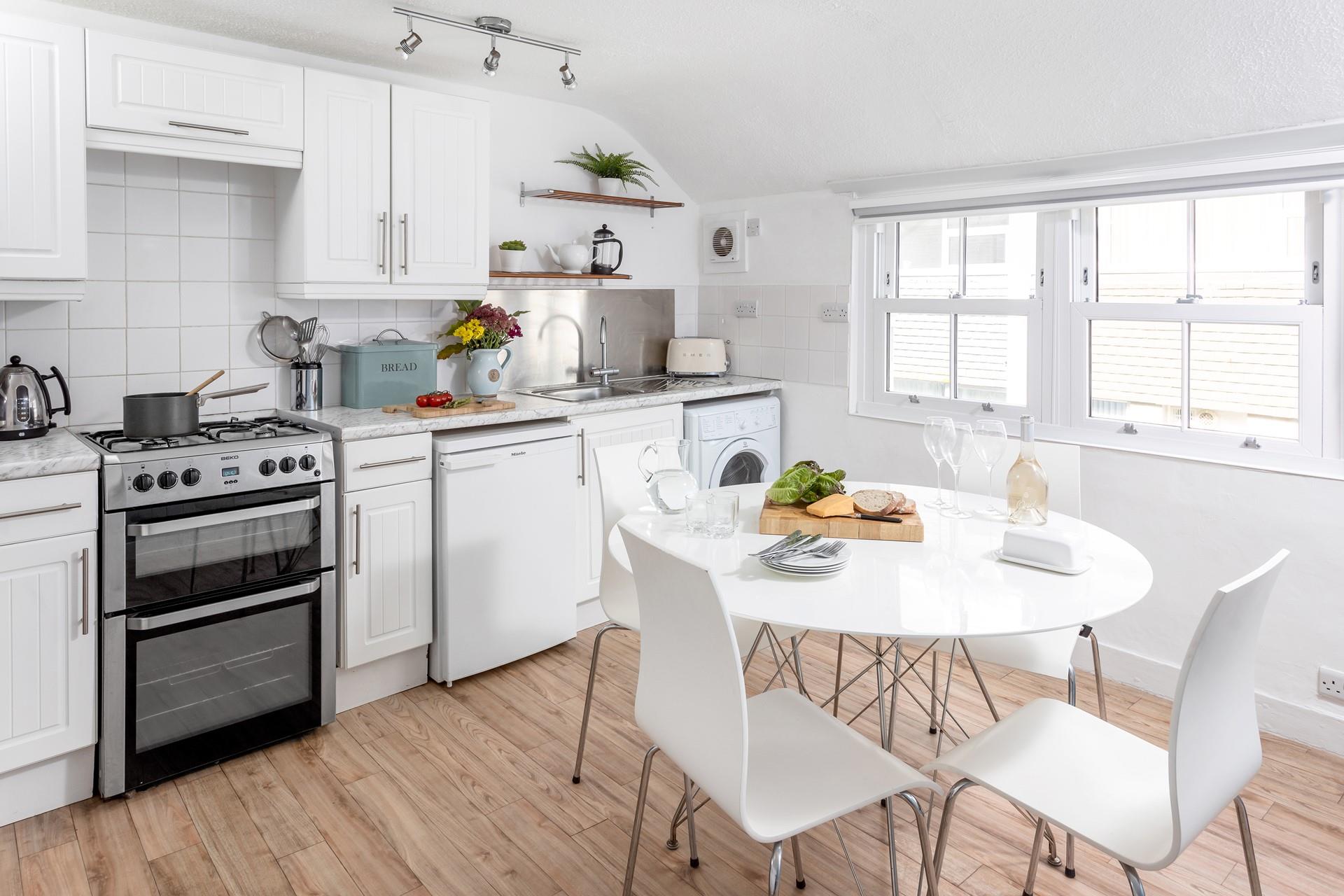 This light and airy space is perfect for enjoying homecooked meals in.