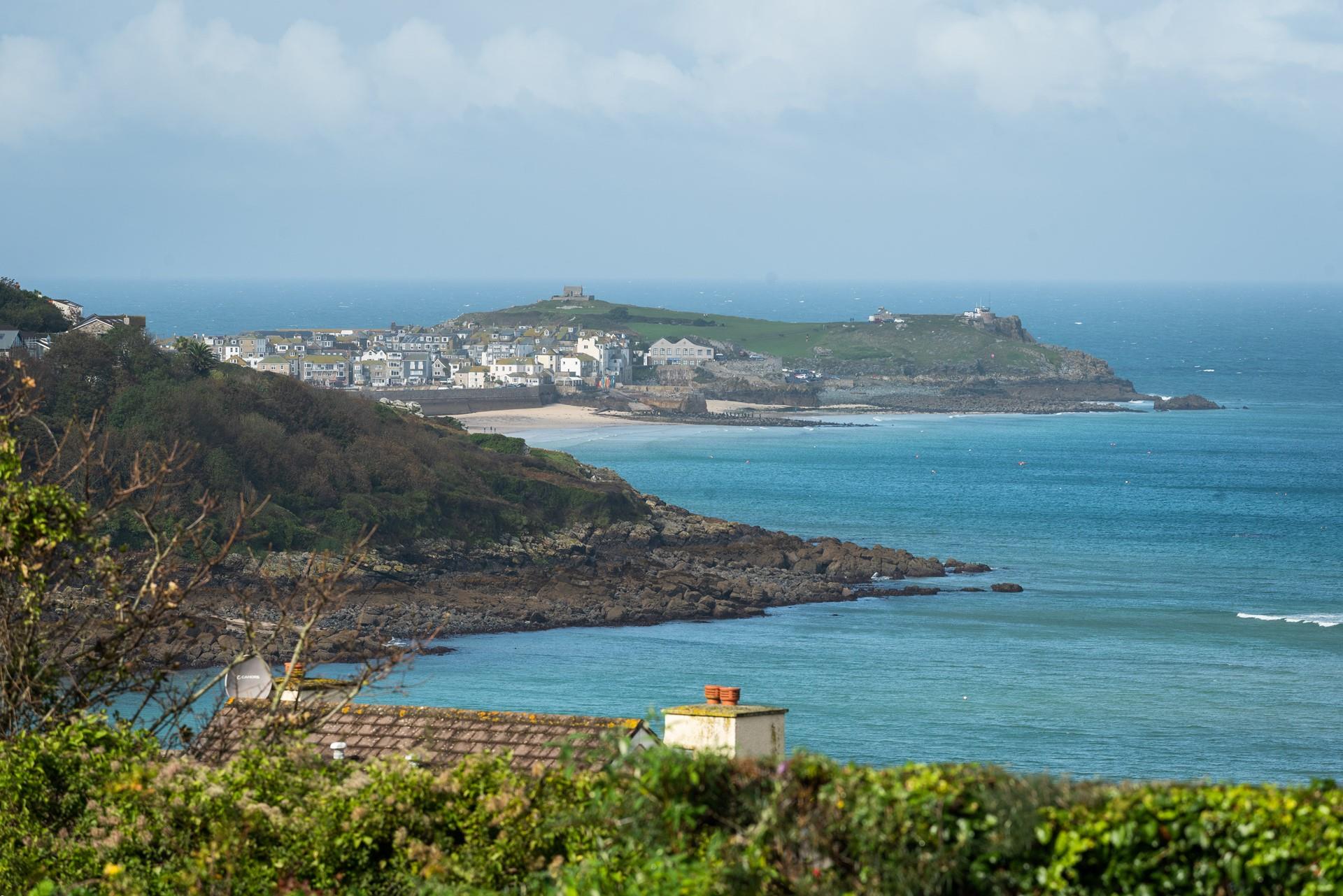 Take in the classic view of St Ives Harbour where land meets sea.